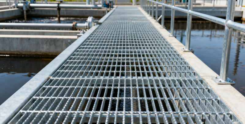 污水处理厂镀锌钢格栅！